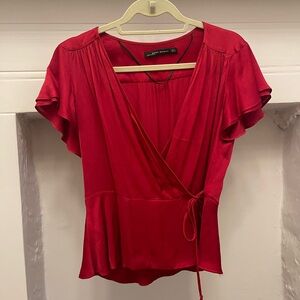 Zara Blouse, Red, Medium
